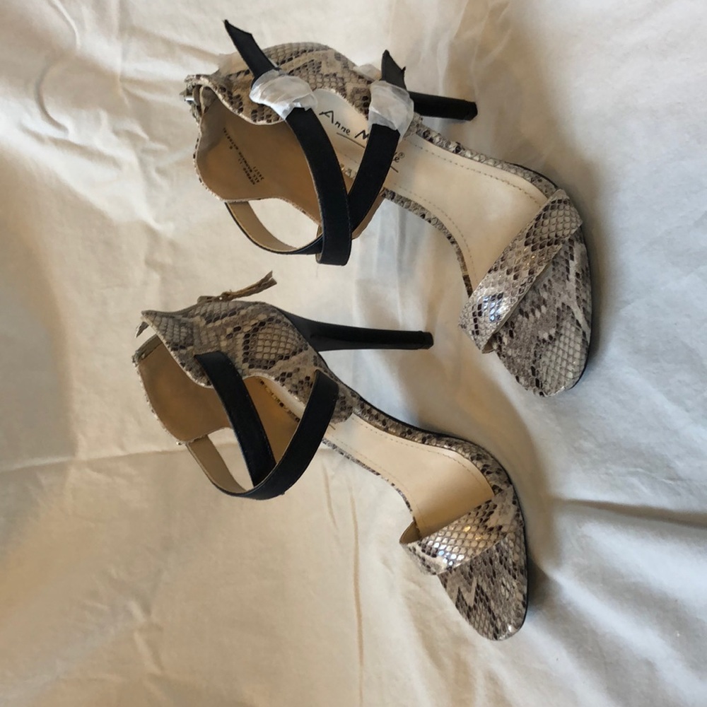 Animal print high heel sandal